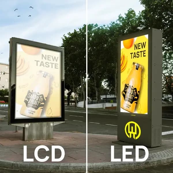 What governs LED display contrast? 